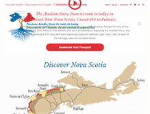 Tablet Screenshot of discoveracadie.com